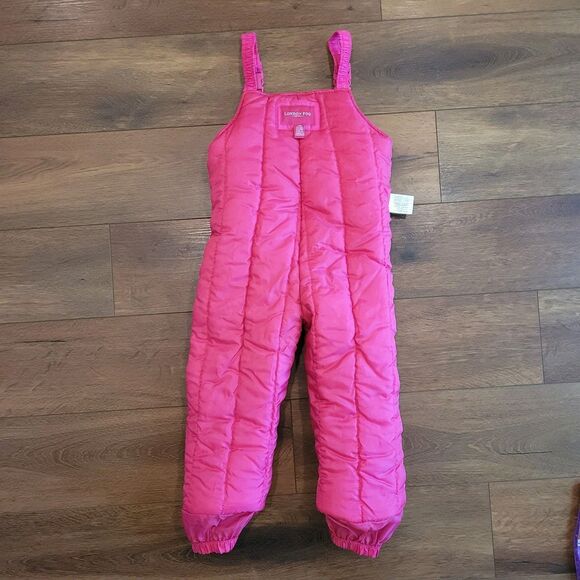 London Fog Ski Bib Overalls Pants Size Large 6X Pink Adjustable Straps Snowsuit - Picture 11 of 16